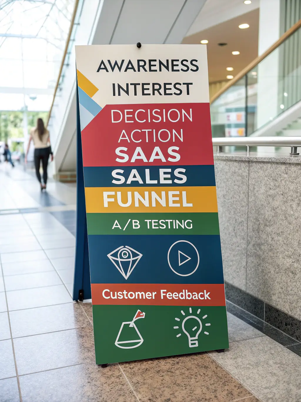 A visually appealing sales funnel diagram illustrating the customer journey from awareness to conversion, highlighting DuoHaus Marketing's funnel optimization process.